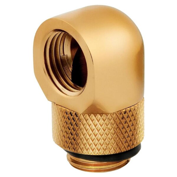 Corsair Hydro X Series 90 Deg Rot.Fittings G1/4 Gold 2 Pk