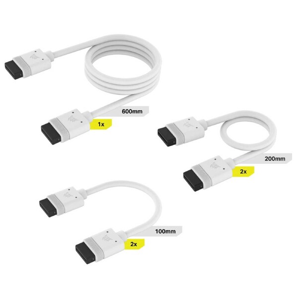 Corsair iCUE Link Cable Kit with Straight Connectors White