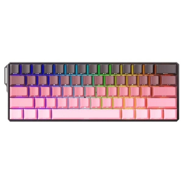 MonsGeek FUN60 Ultra Glare HE Switch Wired Keyboard Black and Pink