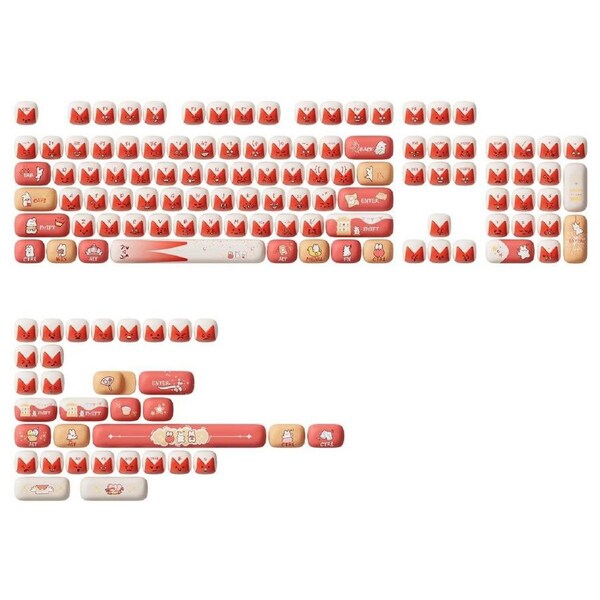 Akko Bunny Apple Keycap Set 137 Key