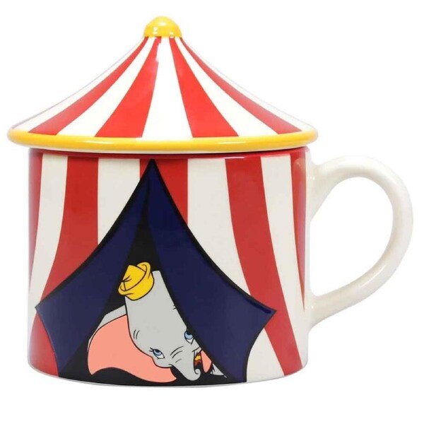 Disney Mug with Lid 400mL Dumbo Circus, Jasnor HBMUGDDC01