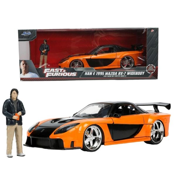 Hollywood Rides Fast and Furious 1997 Mazda RX-7 1:24 Scale Die-Cast Vehicle with Han Figure