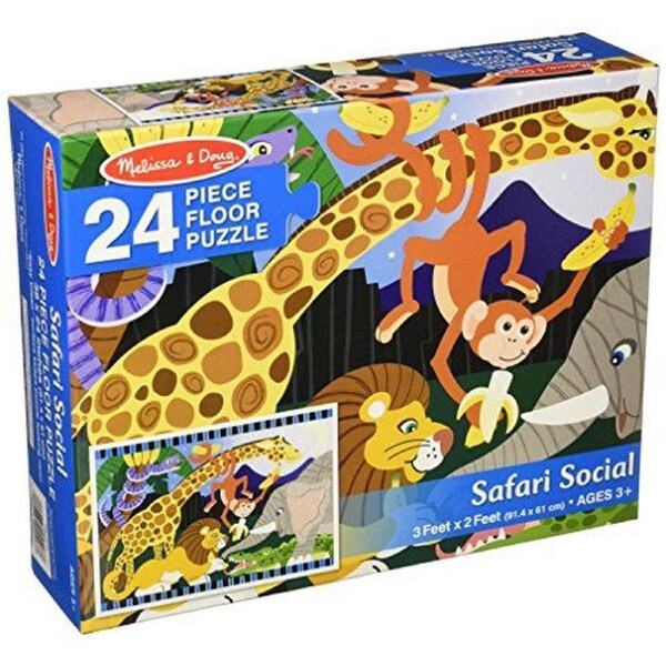 Safari Social Jumbo Jigsaw Puzzle Floor Puzzle (24 Piece, 2 x 3 feet)