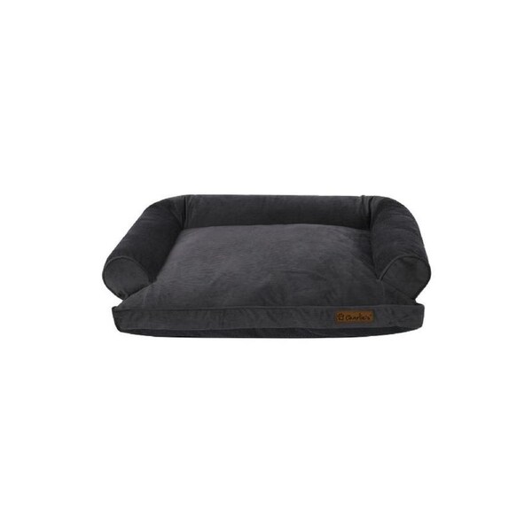 Corduroy Pet Sofa Bed (Charcoal) - Large