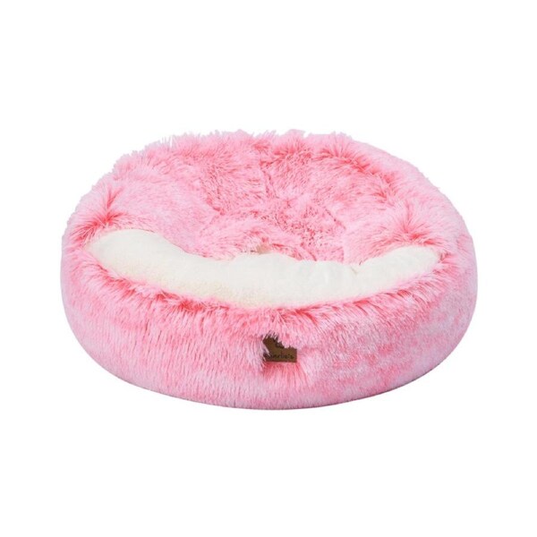 Snookie Faux Fur Hooded Pet Nest (Blush) - Small