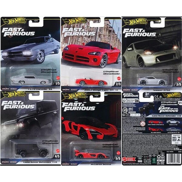 Hot Wheels Premium Fast & Furious Set of 5 2025 Mix 1