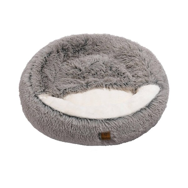 Hooded Pet Nest Bed (Grey) - Large