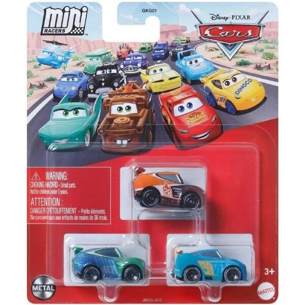 Disney Pixar Cars 3 Pack Mini Racers Jim Reverick, Tim Treadless, Michael Rotor