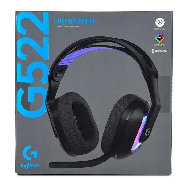 Logitech G522 LIGHTSPEED RGB Wireless Gaming Headset - Black (981-001545)