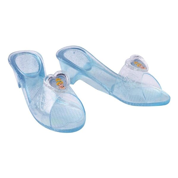 Disney Cinderella Jelly Shoes for Kids Princess Glitter Dress-Up Footwear Blue