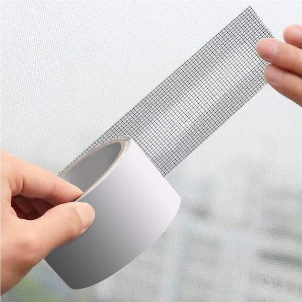Fly Screen Repair Tape 2x Black Window Door Mesh Fix Kit