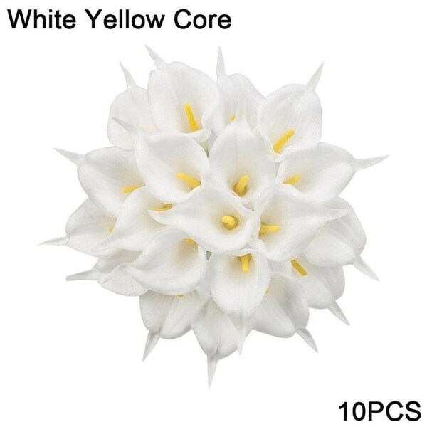 Artificial Flower Bouquet 10PCS PU Calla Lily Real Touch Fake Plant For Home