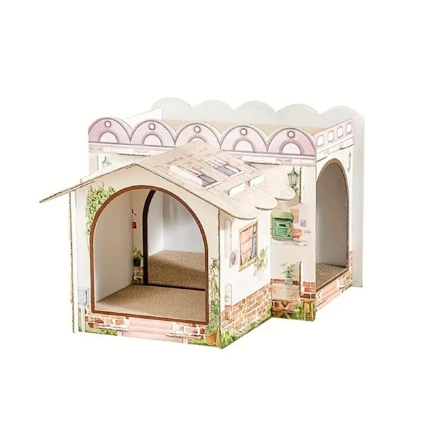 Cat Scratcher Bed Sofa Style Cardboard Lounge Pad Indoor Cats Sleeping Playing