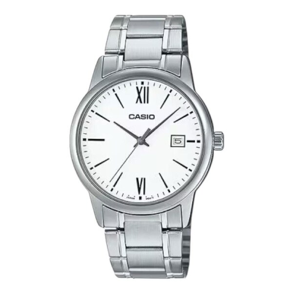 Casio Men’s MTP-V002D-7B3 Stainless Steel Dress Watch Date Display Silver Dial