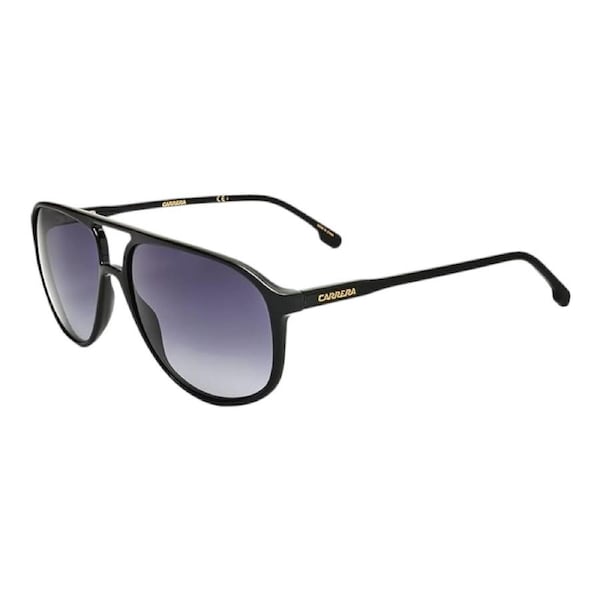 Carrera 257/S 807/9O 60mm Black Pilot Sunglasses Gradient Grey Lens Men’s Style