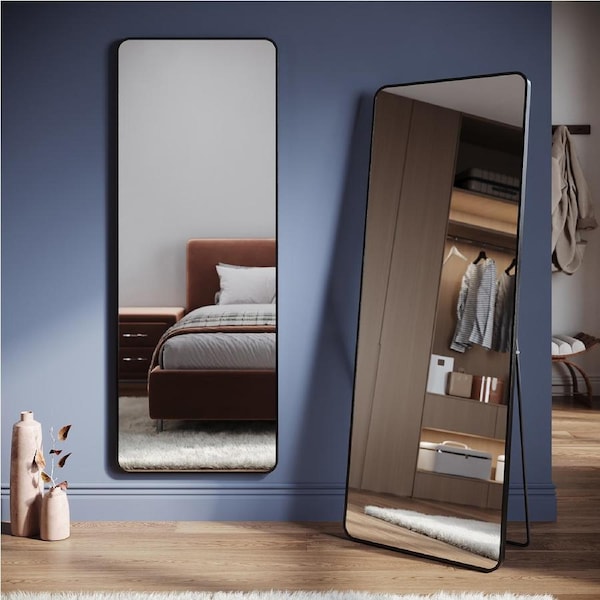 ELEGANT 1600x530mm Round Corner Vanity Mirror Free Standing or Wall Dressing Mirror