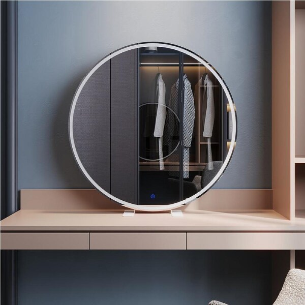 ELEGANT Round LED Vanity Mirror Smart Touch Control 800x800mm Wall ...