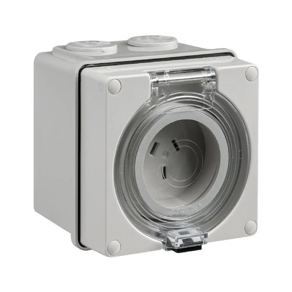 Clipsal EY56SO310 - Easy56 3 Pin Outlet 10A 250V IP66 - Grey