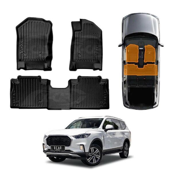 Front Rear Floor Mats for LDV D90 2017-2024 Heavy Duty All Weather Car Mats Carpet Liner Set