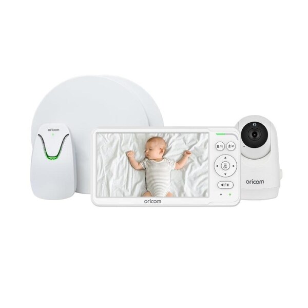 Oricom Bundle Pack - BS7 Babysense7 Baby Breathing Movement Monitor + SC640 6' Video Baby Monitor with LCD Display and Motorised Pan Tilt Zoom