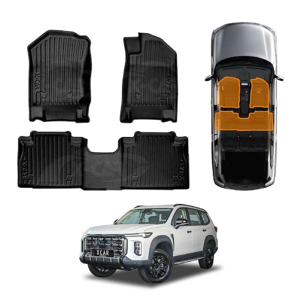 Front Rear Floor Mats for LDV D90 2025-Onwards Heavy Duty All Weather Car Mats Carpet Liner Set
