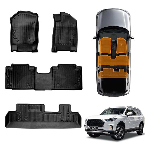 3D Floor Mats for LDV D90 2017-2024 Heavy Duty All Weather Car Mats Carpet Liner Set