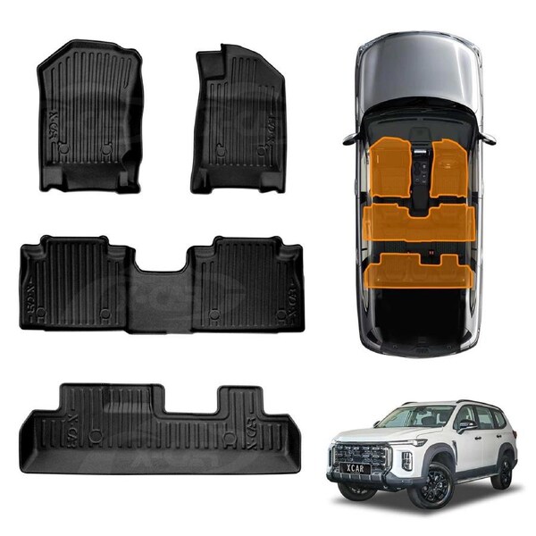 3D Floor Mats for LDV D90 2025-Onwards Heavy Duty All Weather Car Mats Carpet Liner Set