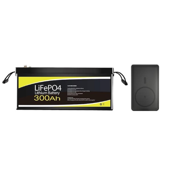 300Ah 12V Lithium Battery + 10000mAh Power Bank