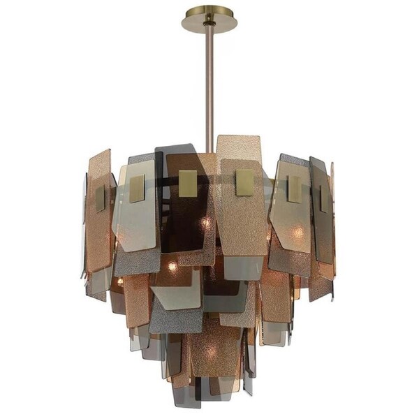Renato Collection –10 Lights Chandelier Brass Finish