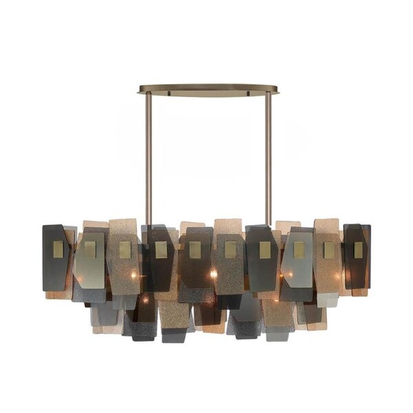 Renato Collection – 11-Bulb Rectangular Chandelier