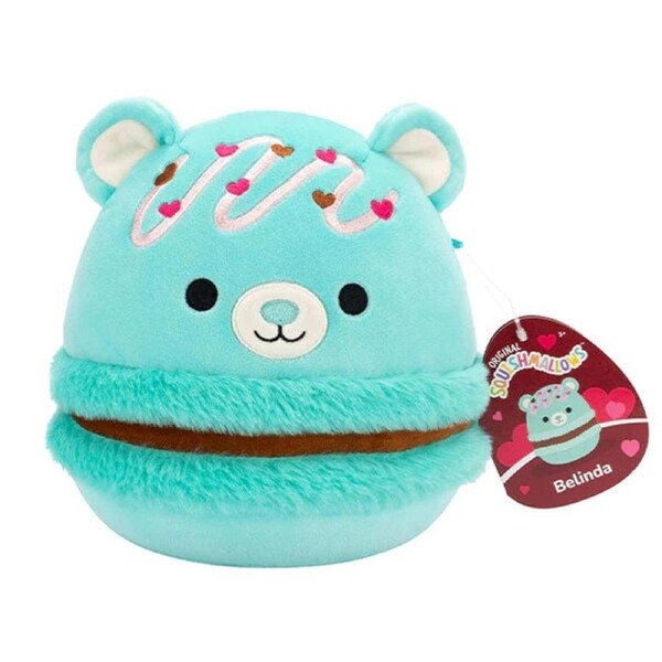 Squishmallows Valentines Belinda the Macaron Bear 7.5 inch Plush