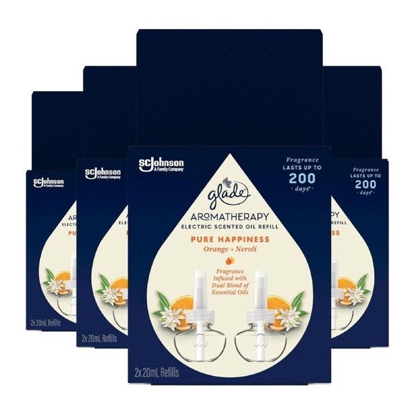 Glade Electric Oil Refill 2x20mL Pack of 4 – Orange & Neroli
