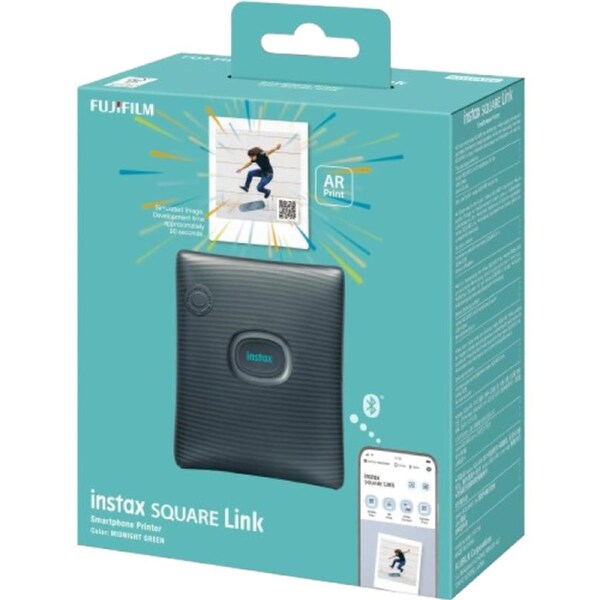 Fujifilm Instax Square Link Smartphone Printer (Midnight Green)