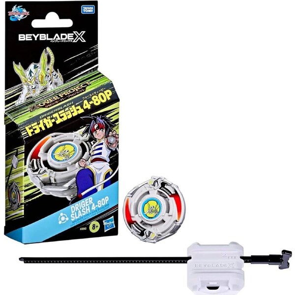 Beyblade X - X-Over Project Driger Slash 4-80P Starter Pack Set Balance Type Top and Launcher