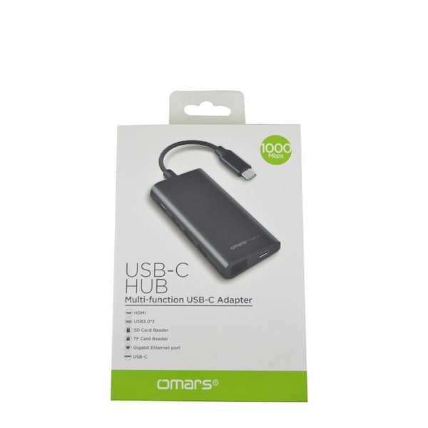 Omars USB - C Hub 8 in 1 Multi- Function Adapter