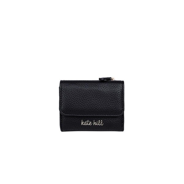 Kate Hill Women's Wren Compact Wallet Purse w/ Card Holder 10.5x3cm Black