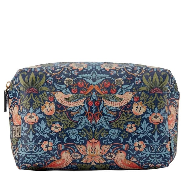 William Morris At Home - Strawberry Thief - Large Toiletry Bag Blue
