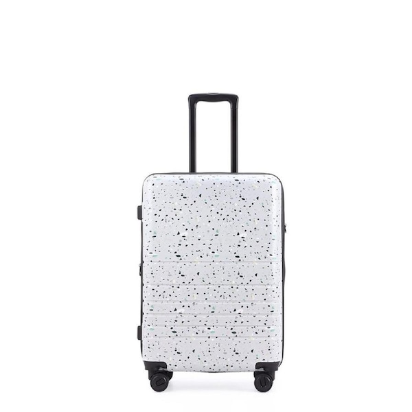 Kate Hill Terrazzo Medium Travel Luggage Suitcase Lightweight 66x34cm White