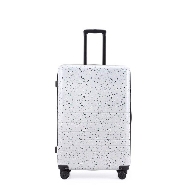 Kate Hill Terrazzo Large Travel Luggage Suitcase Lightweight 76x36cm White