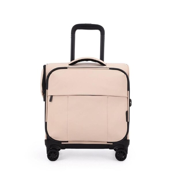 Kate Hill Willow Travel Luggage Mini Carry-On Bag Suitcase Lightweight Beige