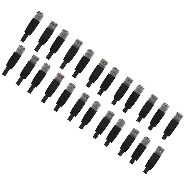 12PK Cruxtec CAT6 UTP Flat Ethernet Network Cable 1000Mbps RJ45 1m Black