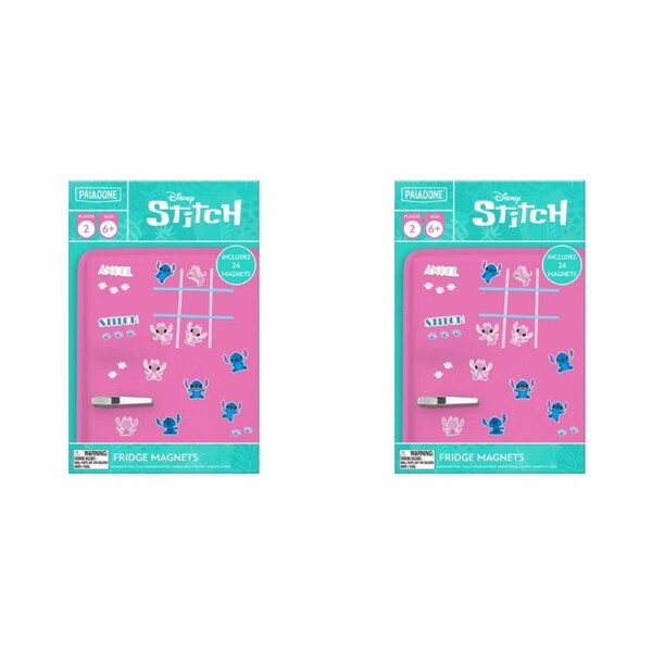 2PK Disney Stitch and Angel Fun Fridge Magnets Vibrant Character Collection 4y+