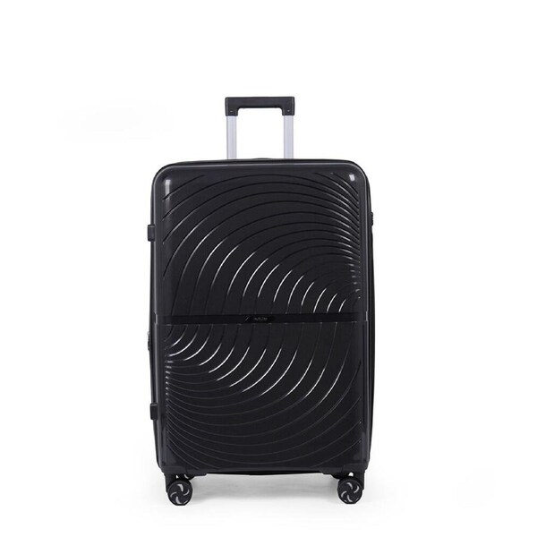 Paklite Solar Large Travel Luggage Suitcase Lightweight 75x50cm Black