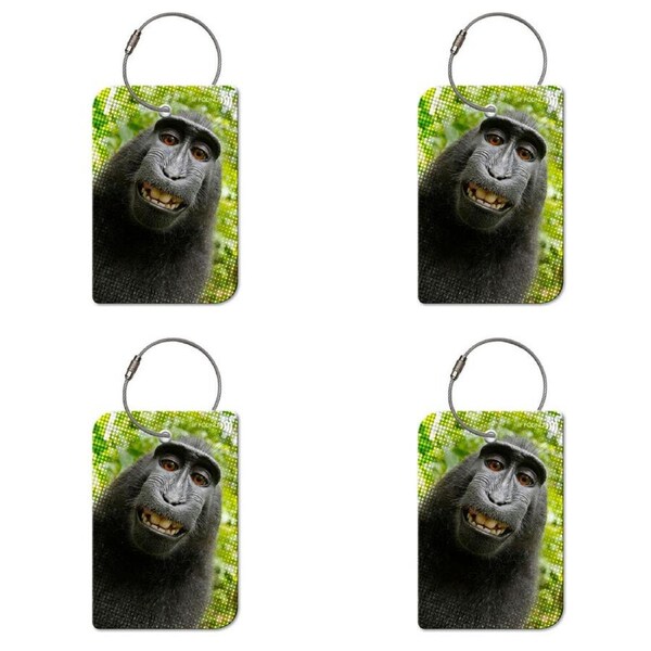 4PK Retreev Monkey Travel Bag Smart Tag Luggage Suitcase Name Card w/ QR