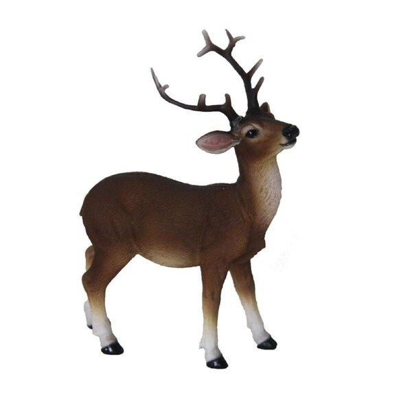 Esschert Design Red Deer Statue Small Ornament Garden Decor 16.4cm Brown