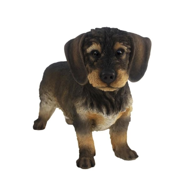 Esschert Design Standing Dachshund Statue Garden Animal Ornament Brown Black