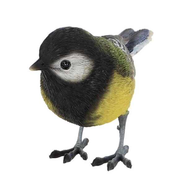 Esschert Design Great Tit Bird Statue Garden Decor Ornament Black Yellow