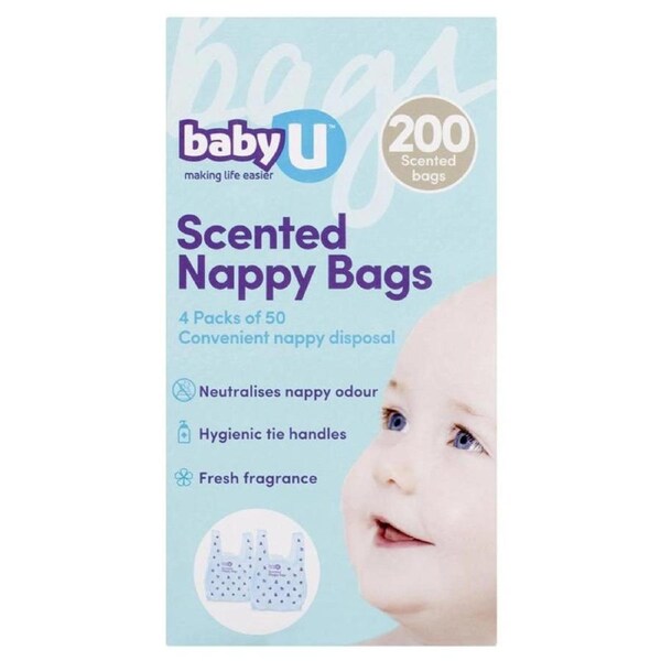 Baby U - Scented Nappy Bags Pack of 200's