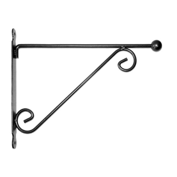 Esschert Design Iron Hanging Basket Wall Hook Durable Cast Large Black