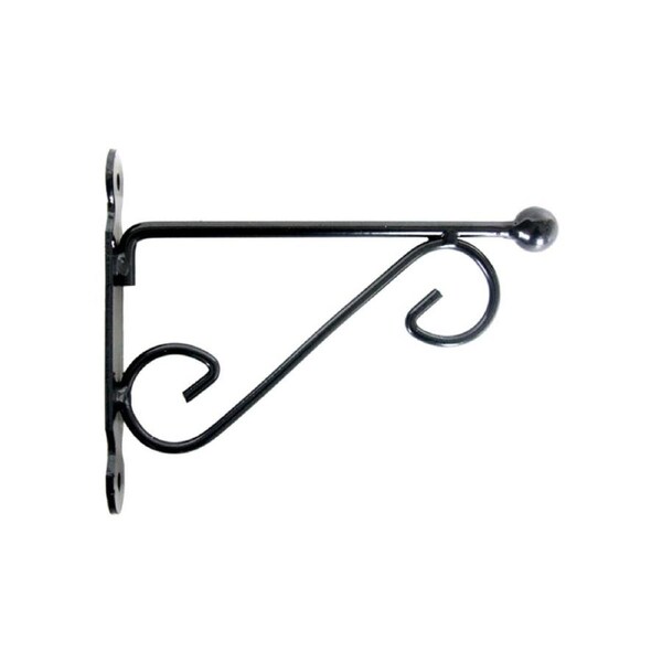 Esschert Design Iron Hanging Basket Wall Hook Durable Cast Medium Black